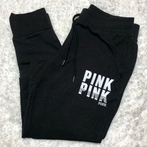 PINK black joggers